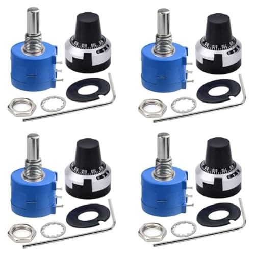 Juqoyue 4 Stück 3590S-2-103L 10K Ohm Drehpotentiometer 10-Gang-Drahtwicklung Präzisions-Mehrgang-Drahtwicklungspotentiometer Juqoyue 4 Stück 3590S-2-103L 10K Ohm Drehpotentiometer 10-Gang-Drahtwicklung Präzisions-Mehrgang-Drahtwicklungspotentiometer von Juqoyue