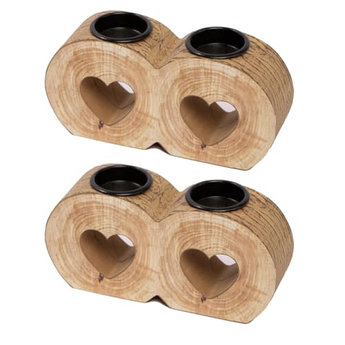 Juqoyue Kerzenständer in Herzform, Kerzenhalter, Teelichter, Rustikale Hochzeitskerzen, Valentinstag, Raumdekoration von Juqoyue