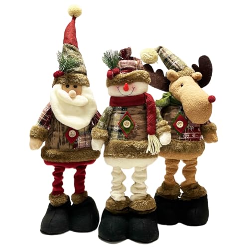 Juqoyue Stretchpuppe Aus Stoff mit Schneeflocken-Karomuster, Weihnachtsdekoration für Hotels und Einkaufszentren, Layout-Ornamente, Weihnachtsdekor im Retro-Stil Juqoyue Stretchpuppe Aus Stoff mit Schneeflocken-Karomuster, Weihnachtsdekoration für Hotels und Einkaufszentren, Layout-Ornamente, Weihnachtsdekor im Retro-Stil von Juqoyue