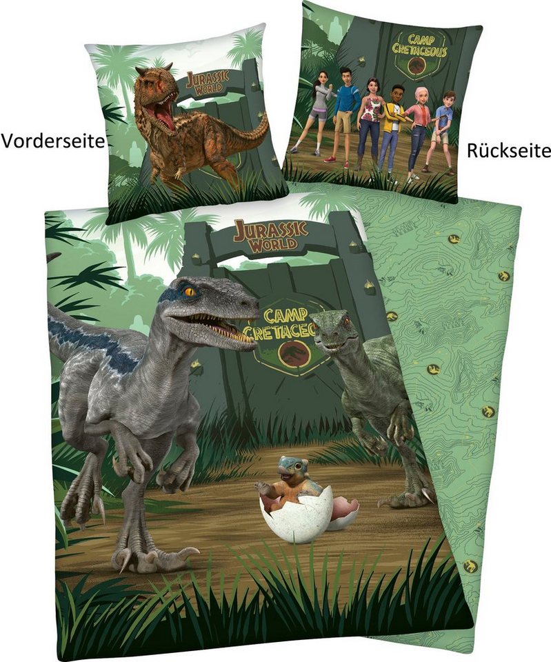 Kinderbettwäsche Jurassic World Camp Cretaceous, Jurassic World, Renforcé, 2 teilig, mit tollem Motiv von Jurassic World