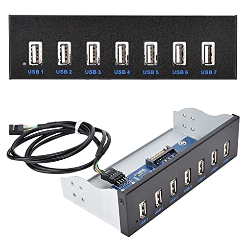 Computer-Frontplatte aus Aluminiumlegierung, Frontplatten-Anschluss, für Computer-Box-USB-Geräte von Juroupi