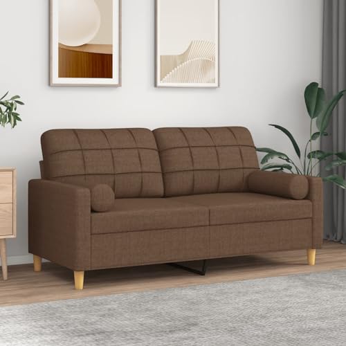 Juroupi 2-Sitzer-Sofa mit Zierkissen Braun 140 cm Stoff Stoffsofa Polstersofa Loungesofa Sitzmöbel Polstermöbel Designsofa Wohnzimmersofa Juroupi 2-Sitzer-Sofa mit Zierkissen Braun 140 cm Stoff Stoffsofa Polstersofa Loungesofa Sitzmöbel Polstermöbel Designsofa Wohnzimmersofa von Juroupi