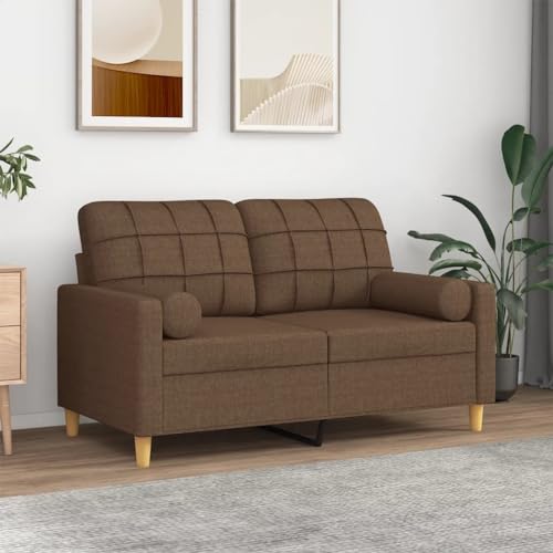 Juroupi 2-Sitzer-Sofa mit Zierkissen Cauchsofa Sitzecke Wohnzimmer Sitzcouch Braun 120 cm Stoff Juroupi 2-Sitzer-Sofa mit Zierkissen Cauchsofa Sitzecke Wohnzimmer Sitzcouch Braun 120 cm Stoff von Juroupi