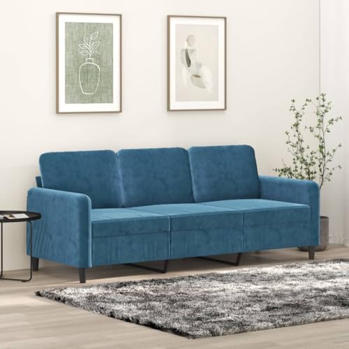 Juroupi 3-Sitzer-Sofa Wohnzimmer Sofa Sitzecke Wohnzimmer Sofa Couch Sitzecke Blau 180 cm Samt Juroupi 3-Sitzer-Sofa Wohnzimmer Sofa Sitzecke Wohnzimmer Sofa Couch Sitzecke Blau 180 cm Samt von Juroupi