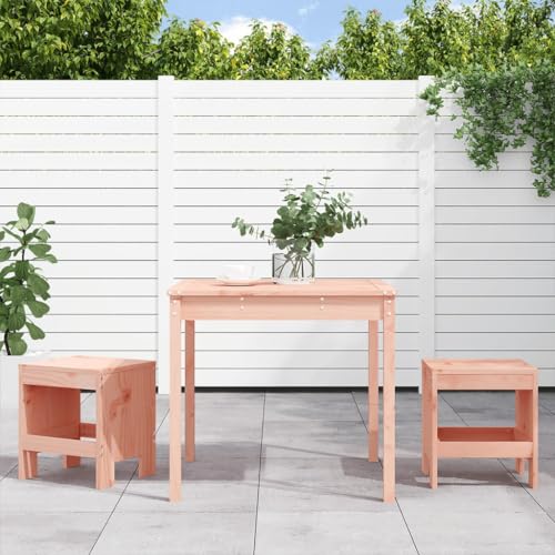 Juroupi 3-TLG. Garten-Bistro-Set Balkonset Bistrotisch Outdoor BalkonmöBel Bistro Set Outdoor Massivholz Douglasie von Juroupi