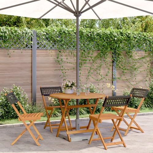 Juroupi 5-TLG. Garten-Essgruppe Garden Furniture GartenmöBel Set Gartentisch Mit StüHlen Essgruppe Outdoor Schwarz Poly Rattan und Massivholz - 3281766 Juroupi 5-TLG. Garten-Essgruppe Garden Furniture GartenmöBel Set Gartentisch Mit StüHlen Essgruppe Outdoor Schwarz Poly Rattan und Massivholz - 3281766 von Juroupi