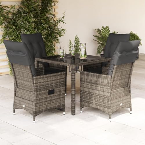 Juroupi 5-TLG. Garten-Essgruppe mit Kissen GartenmöBel TerrassenmöBel Garten Sitzgruppe Essgruppe Garten MöBel Set Grau Poly Rattan - 3276737 Juroupi 5-TLG. Garten-Essgruppe mit Kissen GartenmöBel TerrassenmöBel Garten Sitzgruppe Essgruppe Garten MöBel Set Grau Poly Rattan - 3276737 von Juroupi
