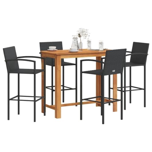 Juroupi 5-TLG. Gartenbar-Set GartenmöBel Set Sitzgruppe Outdoor Outdoor MöBel TerrassenmöBel Schwarz Massivholz Akazie und Poly Rattan - 3295289 Juroupi 5-TLG. Gartenbar-Set GartenmöBel Set Sitzgruppe Outdoor Outdoor MöBel TerrassenmöBel Schwarz Massivholz Akazie und Poly Rattan - 3295289 von Juroupi