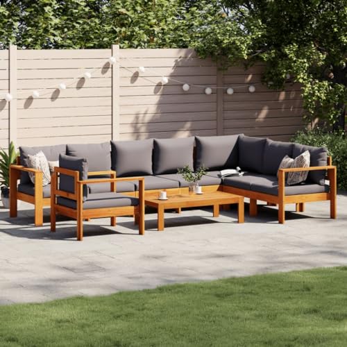 Juroupi 6-TLG. Garten-Sofagarnitur mit Kissen Gartengarnitur GartenmöBel Set Lounge MöBel Outdoor Lounge GartenmöBel Massivholz Akazie - 3214864 von Juroupi