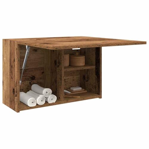 Juroupi Bad-Wandschrank Badezimmer HäNgeschrank Wandschrank HäNgend Badschrank Altholz-Optik 60x25x40 cm Holzwerkstoff von Juroupi