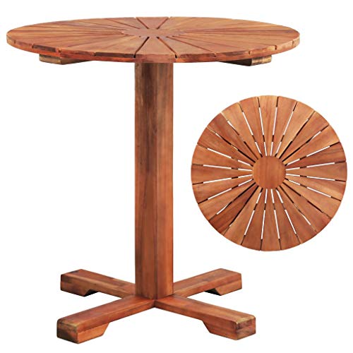 Juroupi Bistrotisch 70x70 cm Beistelltisch Stehtisch Outdoor BarmöBel Garten Beistelltisch Bartisch Outdoor Massivholz Akazie von Juroupi