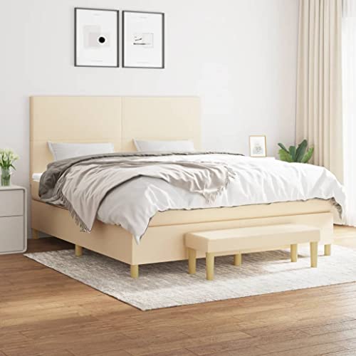 Juroupi Boxspringbett mit Matratze Bett Mit Matratze Bett Mit Bettkasten Boxspringbetten Mit Matratze Creme 160x200 cm Stoff - 3137010 Juroupi Boxspringbett mit Matratze Bett Mit Matratze Bett Mit Bettkasten Boxspringbetten Mit Matratze Creme 160x200 cm Stoff - 3137010 von Juroupi