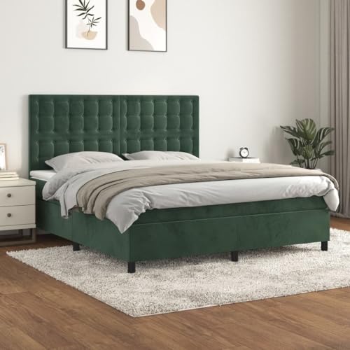 Juroupi Boxspringbett mit Matratze Bett Mit Matratze Bett Mit Bettkasten Boxspringbetten Mit Matratze Dunkelgrün 180x200 cm Samt - 3143220 Juroupi Boxspringbett mit Matratze Bett Mit Matratze Bett Mit Bettkasten Boxspringbetten Mit Matratze Dunkelgrün 180x200 cm Samt - 3143220 von Juroupi