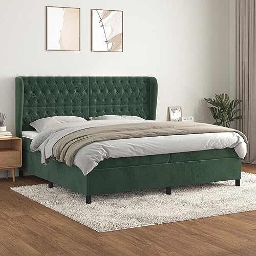 Juroupi Boxspringbett mit Matratze Bett Mit Matratze Bett Mit Bettkasten Boxspringbetten Mit Matratze Dunkelgrün 200x200 cm Samt - 3129414 Juroupi Boxspringbett mit Matratze Bett Mit Matratze Bett Mit Bettkasten Boxspringbetten Mit Matratze Dunkelgrün 200x200 cm Samt - 3129414 von Juroupi