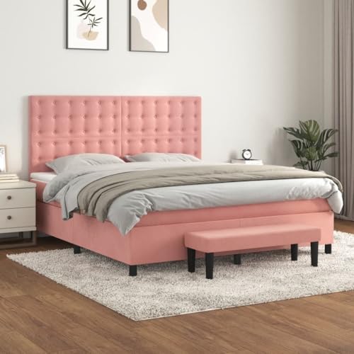 Juroupi Boxspringbett mit Matratze Bett Mit Matratze Bett Mit Bettkasten Boxspringbetten Mit Matratze Rosa 160x200 cm Samt - 3138096 Juroupi Boxspringbett mit Matratze Bett Mit Matratze Bett Mit Bettkasten Boxspringbetten Mit Matratze Rosa 160x200 cm Samt - 3138096 von Juroupi