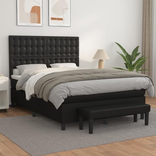 Juroupi Boxspringbett mit Matratze Bett Mit Matratze Bett Mit Bettkasten Boxspringbetten Mit Matratze Schwarz 140x190 cm Kunstleder - 3137659 Juroupi Boxspringbett mit Matratze Bett Mit Matratze Bett Mit Bettkasten Boxspringbetten Mit Matratze Schwarz 140x190 cm Kunstleder - 3137659 von Juroupi