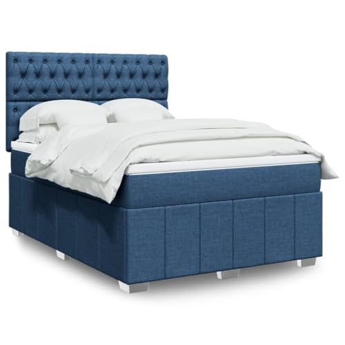 Juroupi Boxspringbett mit Matratze Bett Mit Matratze Betten Boxspringbett Mit Matratze Schlafzimmer Bett Blau 140x200 cm Stoff - 3294004 von Juroupi