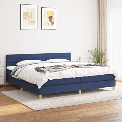 Juroupi Boxspringbett mit Matratze Bett Mit Matratze Betten Boxspringbett Mit Matratze Schlafzimmer Bett Blau 200x200 cm Stoff - 3140727 Juroupi Boxspringbett mit Matratze Bett Mit Matratze Betten Boxspringbett Mit Matratze Schlafzimmer Bett Blau 200x200 cm Stoff - 3140727 von Juroupi