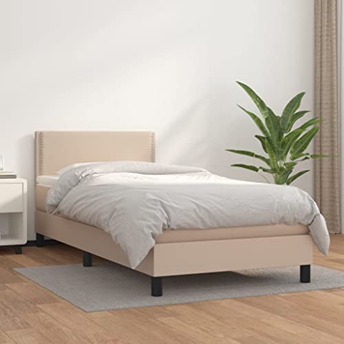 Juroupi Boxspringbett mit Matratze Bett Mit Matratze Betten Boxspringbett Mit Matratze Schlafzimmer Bett Cappuccino-Braun 80x200cm Kunstleder - 3141034 von Juroupi
