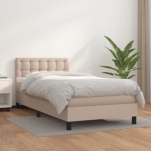 Juroupi Boxspringbett mit Matratze Bett Mit Matratze Betten Boxspringbett Mit Matratze Schlafzimmer Bett Cappuccino-Braun 80x200cm Kunstleder - 3141094 von Juroupi