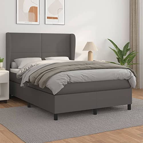 Juroupi Boxspringbett mit Matratze Bett Mit Matratze Betten Boxspringbett Mit Matratze Schlafzimmer Bett Grau 140x200 cm Kunstleder - 3128917 von Juroupi