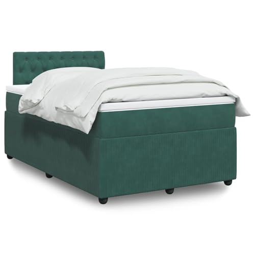 Juroupi Boxspringbett mit Matratze Betten Mit Matratze Schlafzimmer Bett Boxspringbett Mit Matratze Dunkelgrün 120x200 cm Samt - 3290019 von Juroupi