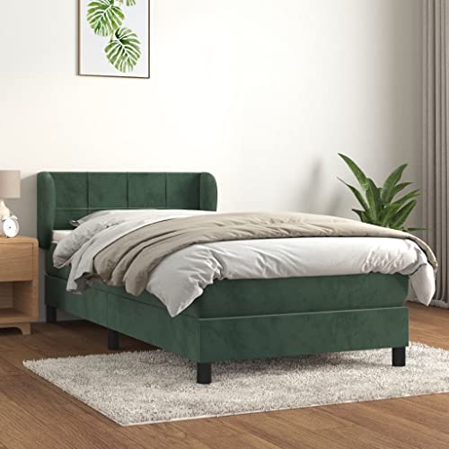 Juroupi Boxspringbett mit Matratze Betten Mit Matratze Schlafzimmer Bett Boxspringbett Mit Matratze Dunkelgrün 80x200 cm Samt Juroupi Boxspringbett mit Matratze Betten Mit Matratze Schlafzimmer Bett Boxspringbett Mit Matratze Dunkelgrün 80x200 cm Samt von Juroupi