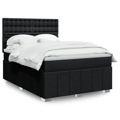 Juroupi Boxspringbett mit Matratze Betten Mit Matratze Schlafzimmer Bett Boxspringbett Mit Matratze Schwarz 160x200 cm Stoff - 3294035 von Juroupi