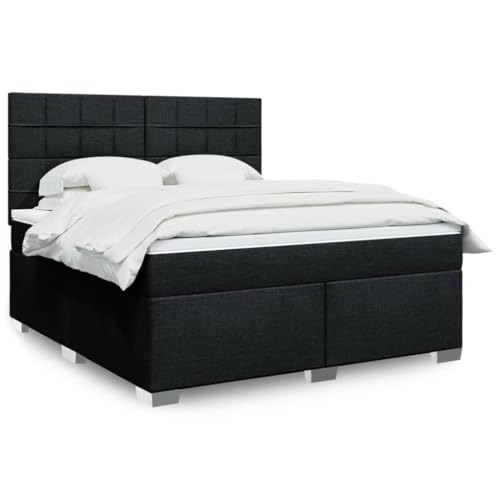 Juroupi Boxspringbett mit Matratze Betten Mit Matratze Schlafzimmer Bett Boxspringbett Mit Matratze Schwarz 180x200 cm Stoff - 3290569 von Juroupi