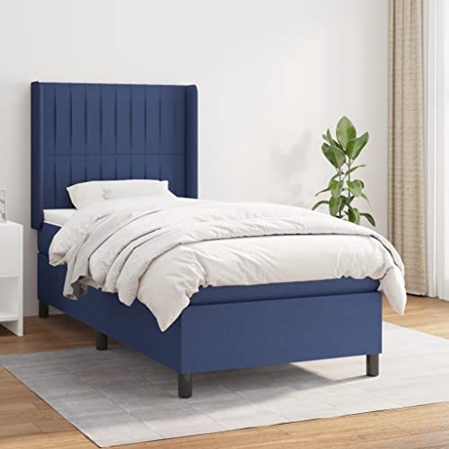 Juroupi Boxspringbett mit Matratze Boxspringbett Bett Mit Matratze Betten Box Spring Bett Betten Mit Matratze Blau 100x200 cm Stoff - 3131575 von Juroupi