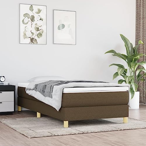 Juroupi Boxspringbett mit Matratze Boxspringbett Bett Mit Matratze Betten Box Spring Bett Betten Mit Matratze Dunkelbraun 80x200 cm Stoff - 3144130 von Juroupi