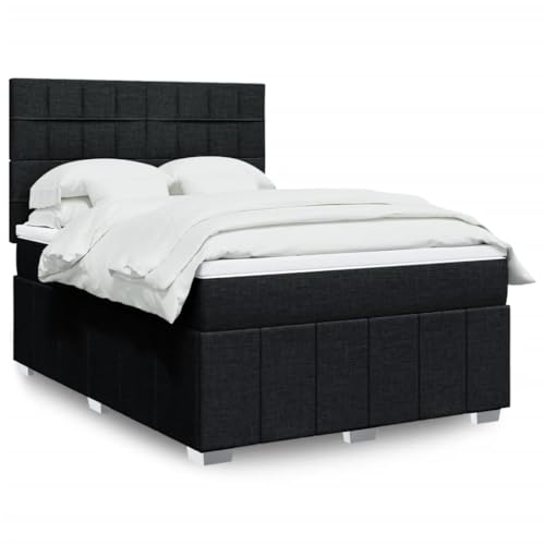 Juroupi Boxspringbett mit Matratze Boxspringbett Bett Mit Matratze Betten Box Spring Bett Betten Mit Matratze Schwarz 140x190 cm Stoff - 3293965 von Juroupi