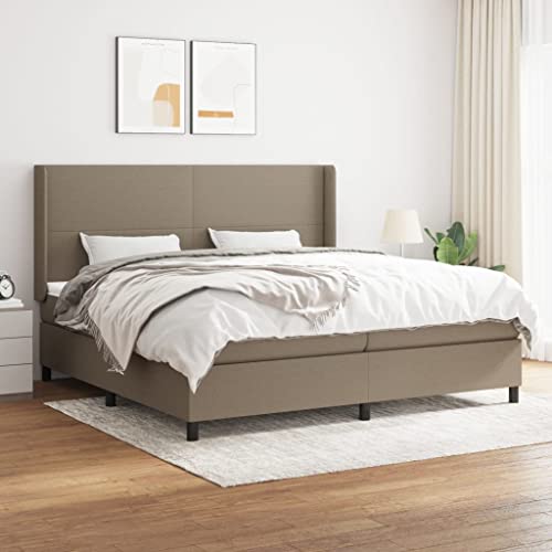 Juroupi Boxspringbett mit Matratze Boxspringbett Bett Mit Matratze Betten Box Spring Bett Betten Mit Matratze Taupe 200x200 cm Stoff - 3131301 von Juroupi