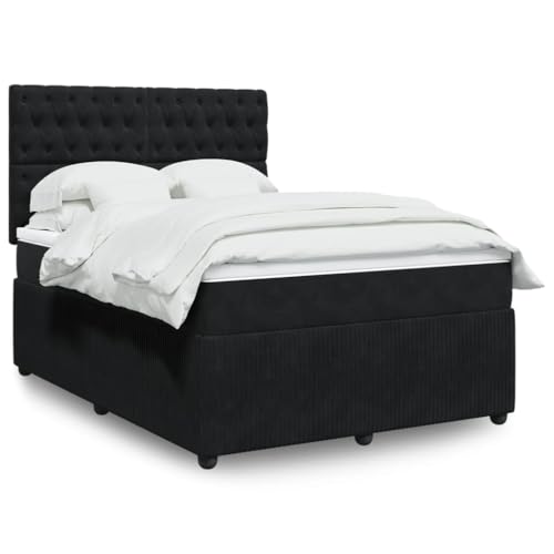 Juroupi Boxspringbett mit Matratze Schwarz 160x200 cm Bett Boxspringbett Schlafzimmer MöBel Betten Bett Mit Matratze Samt - 3294690 Juroupi Boxspringbett mit Matratze Schwarz 160x200 cm Bett Boxspringbett Schlafzimmer MöBel Betten Bett Mit Matratze Samt - 3294690 von Juroupi