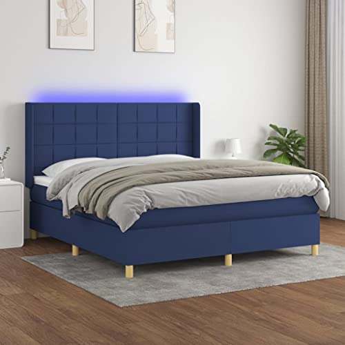 Juroupi Boxspringbett mit Matratze & LED Bett Mit Matratze Bett Mit Bettkasten Boxspringbetten Mit Matratze Blau 160x200 cm Stoff - 3138891 Juroupi Boxspringbett mit Matratze & LED Bett Mit Matratze Bett Mit Bettkasten Boxspringbetten Mit Matratze Blau 160x200 cm Stoff - 3138891 von Juroupi