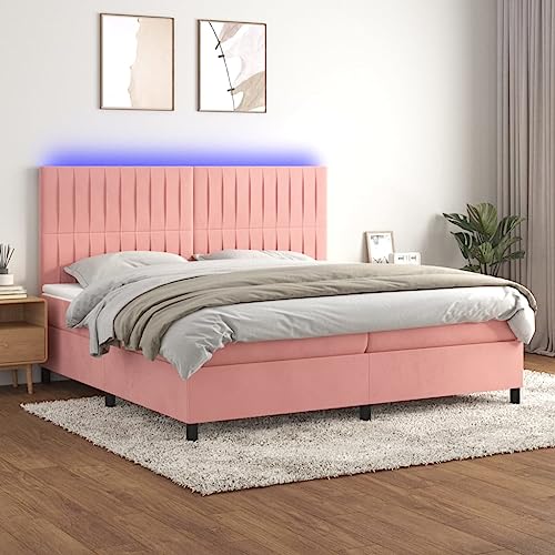 Juroupi Boxspringbett mit Matratze & LED Bett Mit Matratze Bett Mit Bettkasten Boxspringbetten Mit Matratze Rosa 200x200 cm Samt - 3136268 Juroupi Boxspringbett mit Matratze & LED Bett Mit Matratze Bett Mit Bettkasten Boxspringbetten Mit Matratze Rosa 200x200 cm Samt - 3136268 von Juroupi