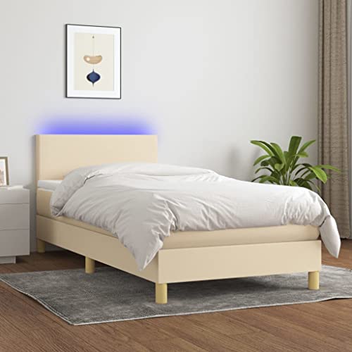 Juroupi Boxspringbett mit Matratze & LED Bett Mit Matratze Boxspringbett Betten Box Spring Bett Betten Mit Matratze Creme 80x200 cm Stoff - 3133514 Juroupi Boxspringbett mit Matratze & LED Bett Mit Matratze Boxspringbett Betten Box Spring Bett Betten Mit Matratze Creme 80x200 cm Stoff - 3133514 von Juroupi
