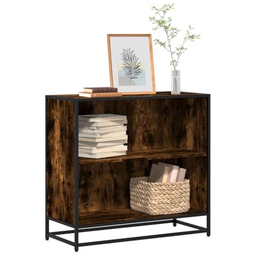 Juroupi Bücherregal Regal Wohnzimmer Bookshelf BüCherschrank Book Shelf Regale Räuchereiche 80,5x35x76 cm Holzwerkstoff von Juroupi