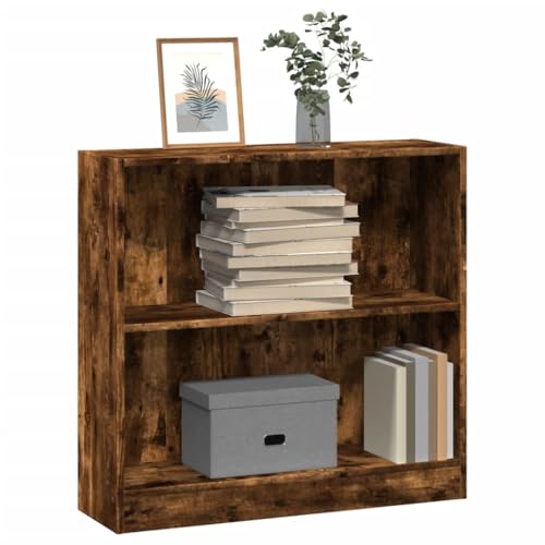 Juroupi Bücherregal Regal Wohnzimmer Bookshelf BüCherschrank Book Shelf Regale Räuchereiche 80x24x76 cm Holzwerkstoff von Juroupi