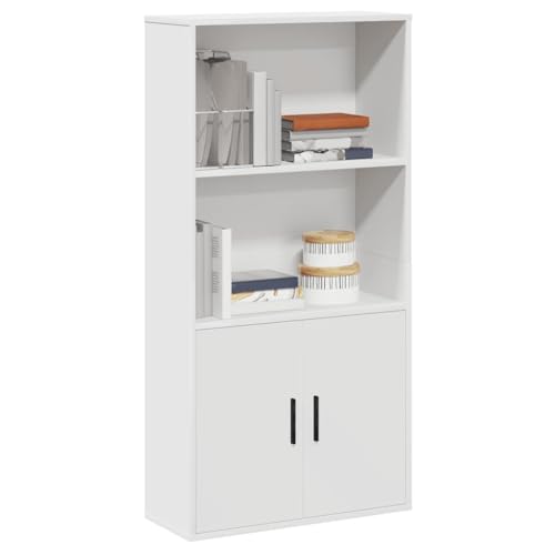 Juroupi Bücherregal Regal Wohnzimmer Bookshelf BüCherschrank Book Shelf Regale Weiß 60x24x120 cm Holzwerkstoff von Juroupi