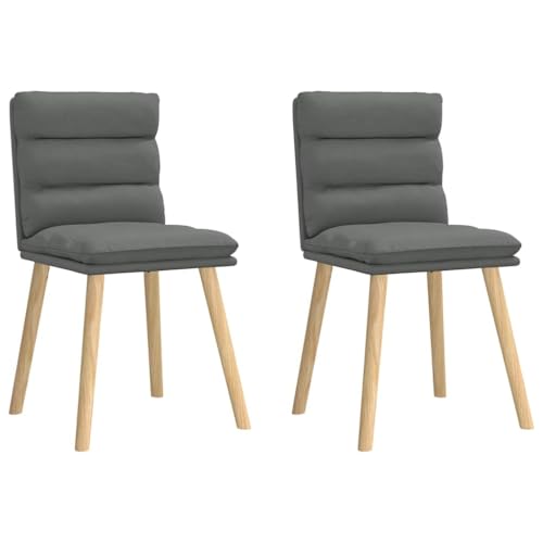 Juroupi Esszimmerstühle 2 STK. EsszimmermöBel Esszimmerstuhl Dining Chair Esszimmer StüHle EsszimmerstüHlen Dunkelgrau Stoff - 4101294 von Juroupi