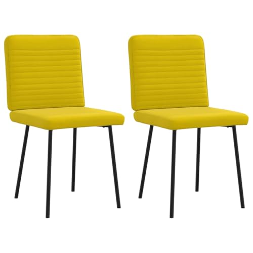 Juroupi Esszimmerstühle 2 STK. EsszimmermöBel Esszimmerstuhl Dining Chair Esszimmer StüHle EsszimmerstüHlen Gelb Samt - 4101140 von Juroupi