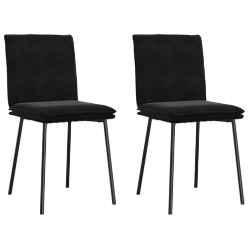 Juroupi Esszimmerstühle 2 STK. EsszimmermöBel Esszimmerstuhl Dining Chair Esszimmer StüHle EsszimmerstüHlen Schwarz Samt - 4101250 von Juroupi