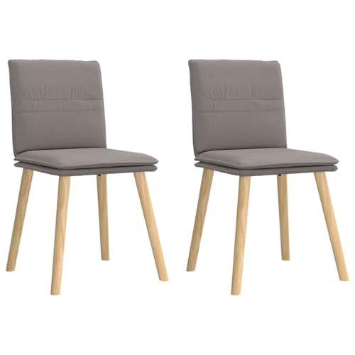 Juroupi Esszimmerstühle 2 STK. EsszimmermöBel Esszimmerstuhl Dining Chair Esszimmer StüHle EsszimmerstüHlen Taupe Stoff - 4101261 von Juroupi