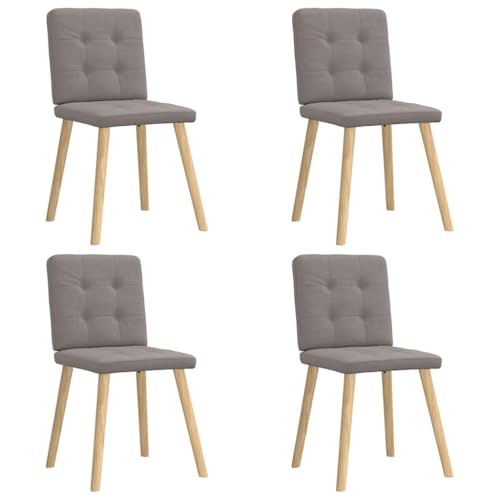 Juroupi Esszimmerstühle 4 STK. EsszimmermöBel Esszimmerstuhl Dining Chair Esszimmer StüHle EsszimmerstüHlen Taupe Stoff - 3315174 von Juroupi