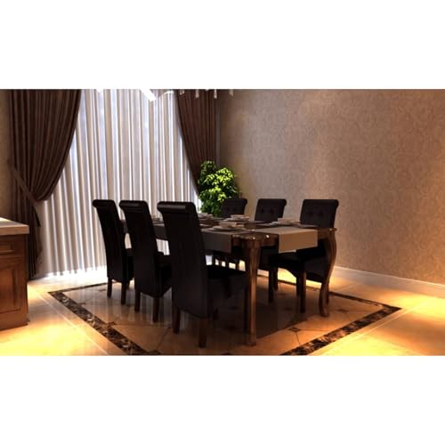 Juroupi Esszimmerstühle 6 STK. EsszimmermöBel Esszimmerstuhl Dining Chair Esszimmer StüHle EsszimmerstüHlen Braun Kunstleder von Juroupi