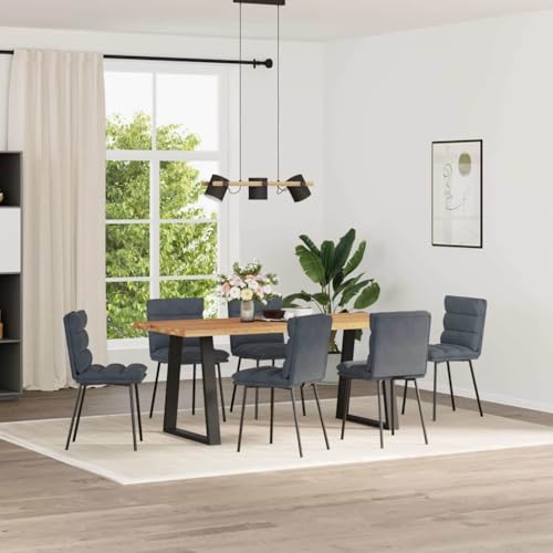 Juroupi Esszimmerstühle 6 STK. EsszimmermöBel Esszimmerstuhl Dining Chair Esszimmer StüHle EsszimmerstüHlen Dunkelgrau Samt - 3315653 von Juroupi