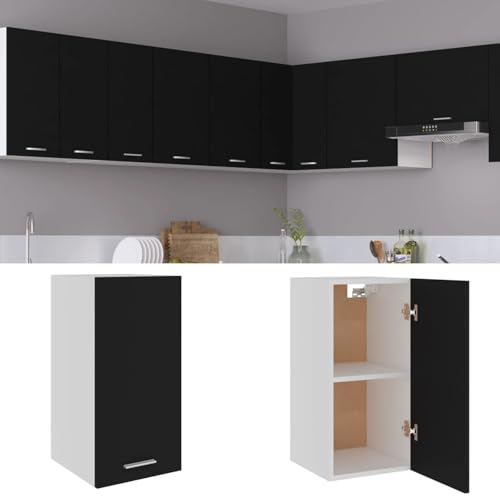 Juroupi Hängeschrank Wandschrank HäNgend KüChenoberschräNke HäNgeschräNke Schwarz 29,5x31x60 cm Holzwerkstoff Juroupi Hängeschrank Wandschrank HäNgend KüChenoberschräNke HäNgeschräNke Schwarz 29,5x31x60 cm Holzwerkstoff von Juroupi