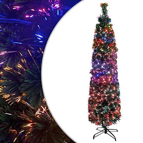Juroupi Künstlicher Weihnachtsbaum Schlank mit Ständer Christmas Tree KüNstlicher Baum Weihnachten Baum Christbaum 240 cm Glasfaser von Juroupi