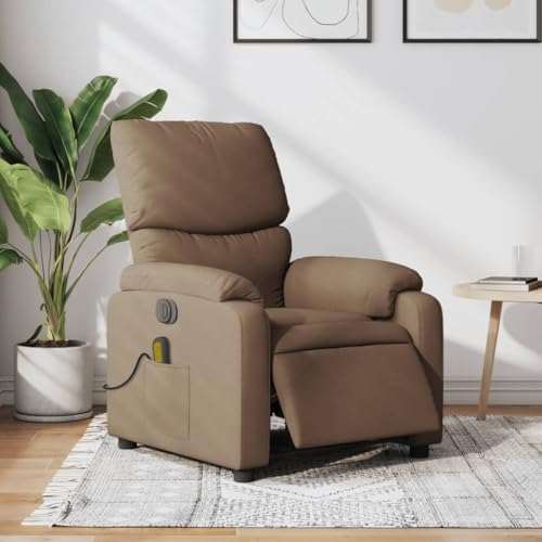 Juroupi Massagesessel Elektrisch Massagesessel Relaxsessel Massage Chair Massagestuhl Elektrisch Braun Stoff von Juroupi